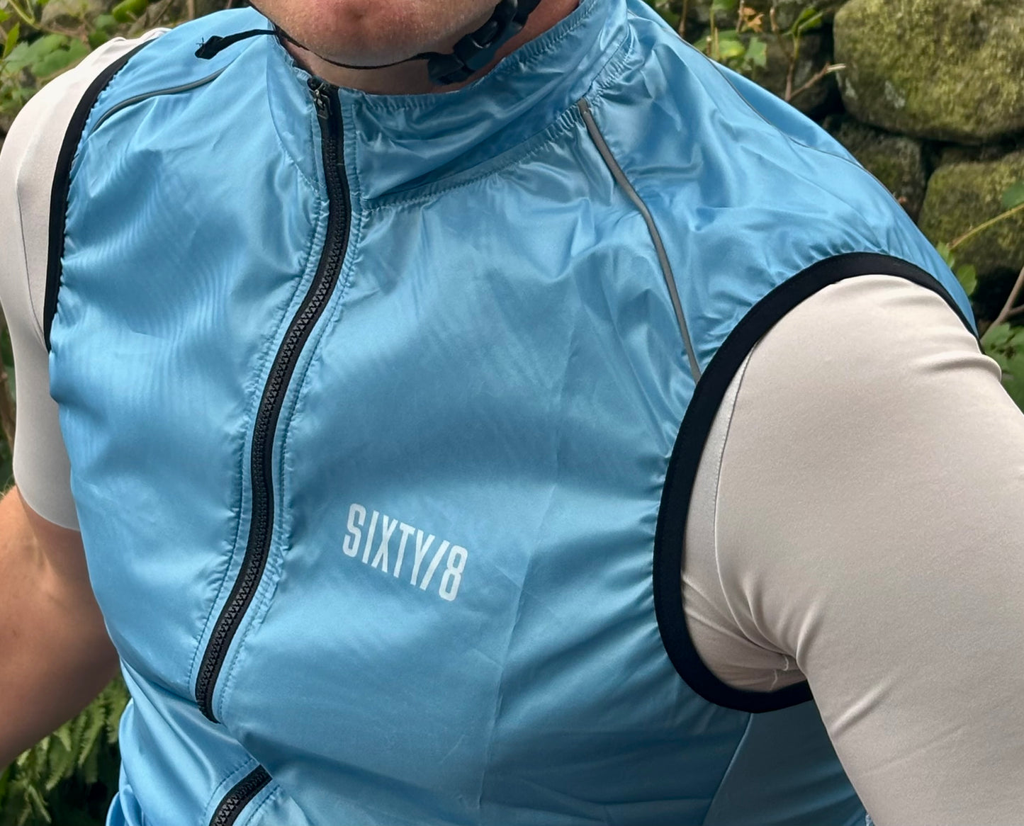 MENS CYCLING GILET GLACIER BLUE