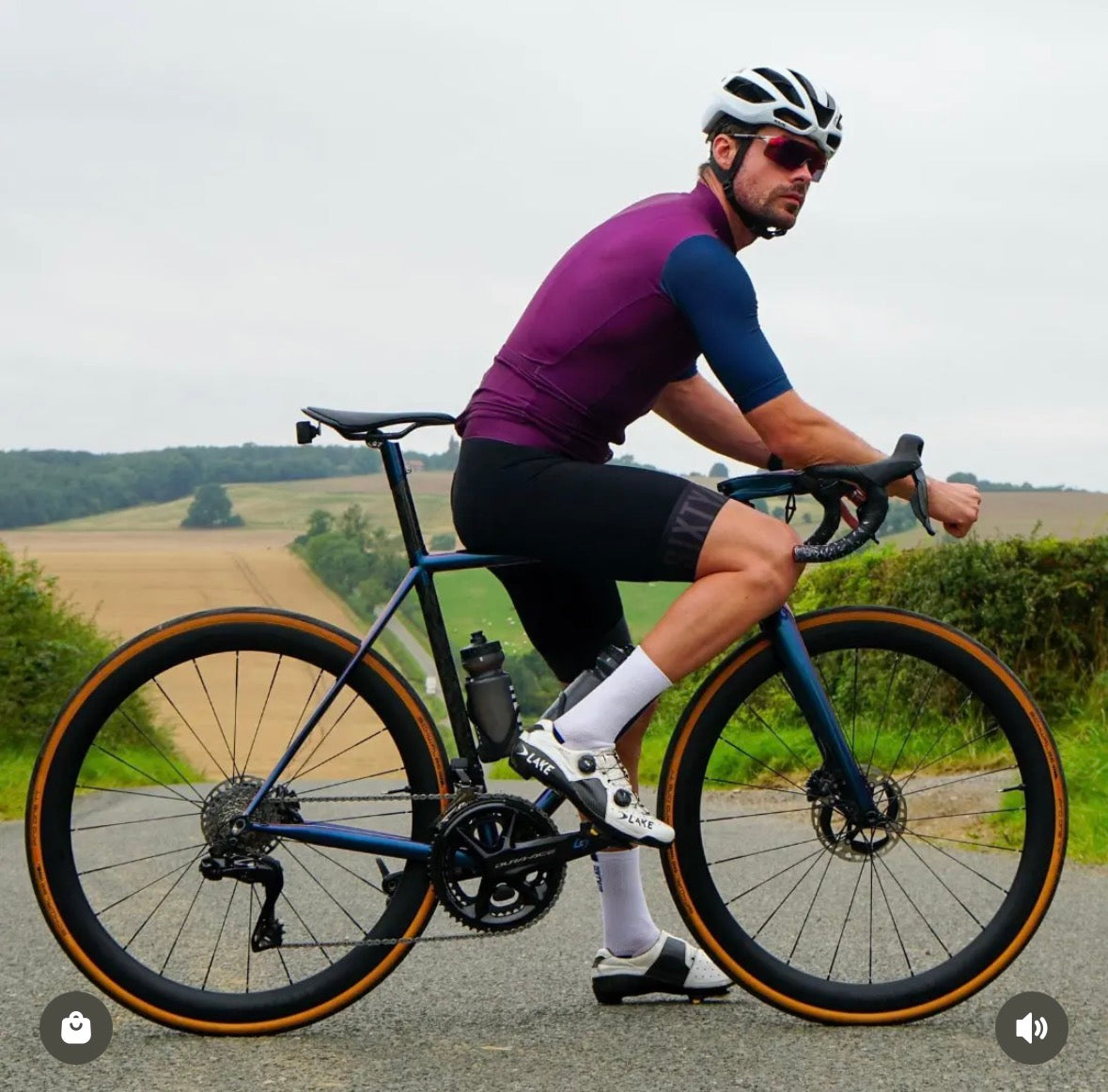 Claret and Navy men’s short sleeve cycling jersey