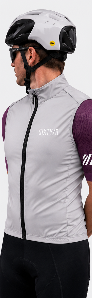 Mens Cycling Gilet - Grey