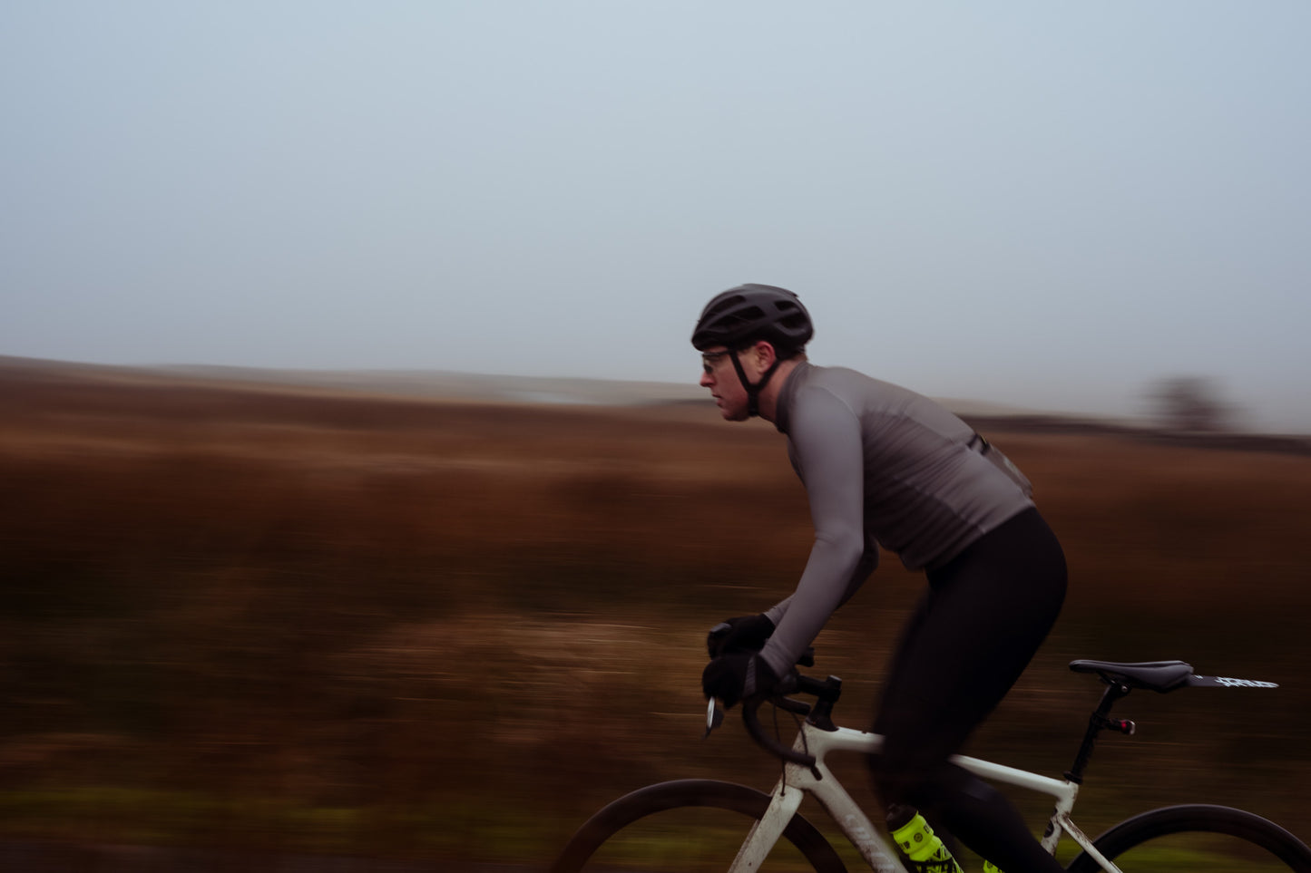 MENS LONG SLEEVE THERMAL CYCLING JERSEY - UTILITY OLIVE