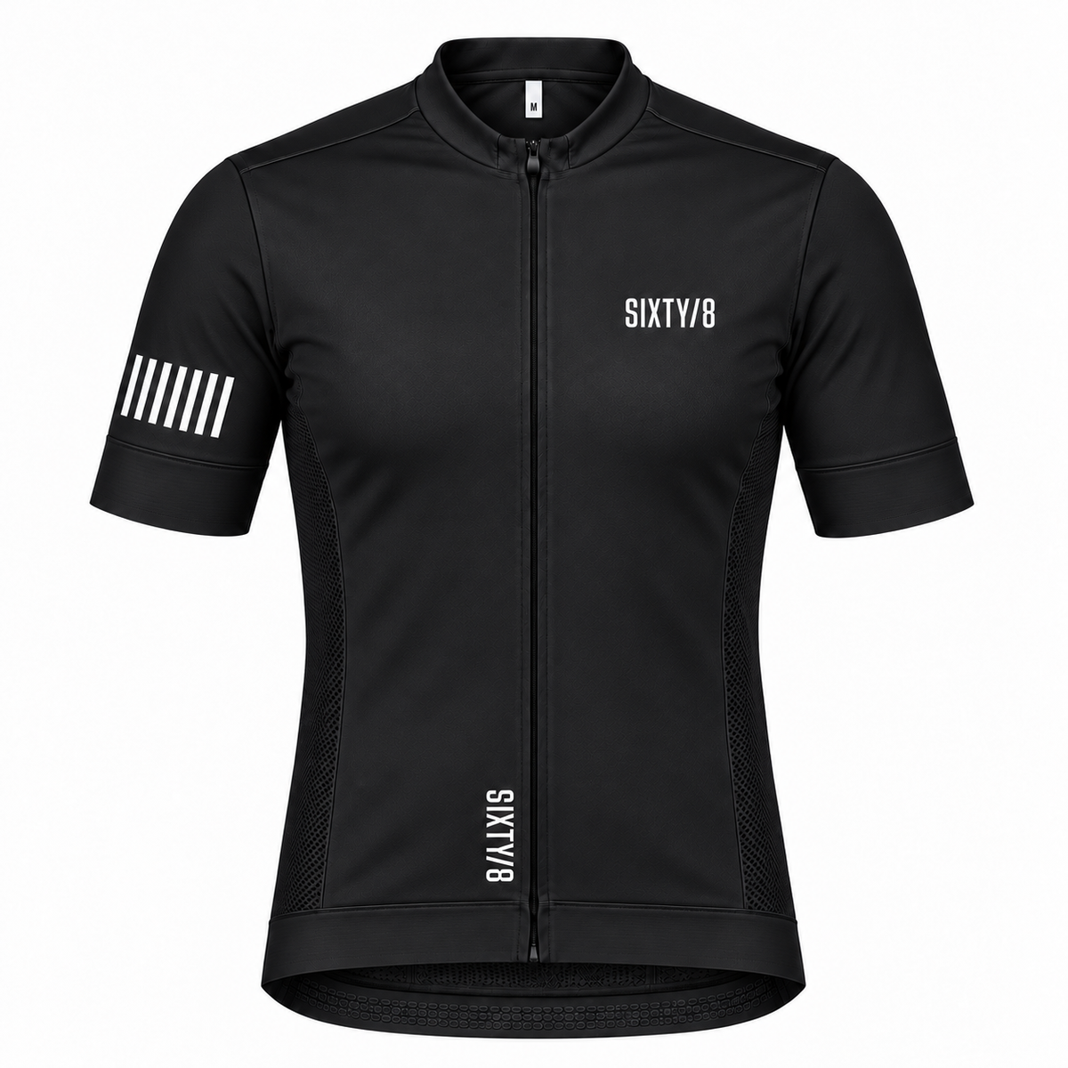 The Bordeaux Men's Black Short Sleeve Cycling Jersey