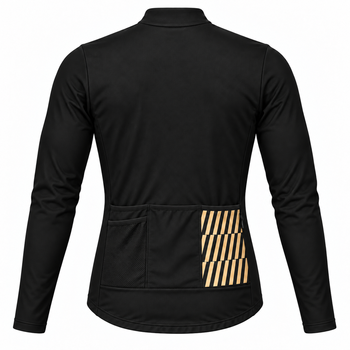 Men's LONG SLEEVE THERMAL CYCLING JERSEY – BLACK/YELLOW
