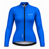 WOMEN'S LONG SLEEVE THERMAL CYCLING JERSEY – AZURE BLUE