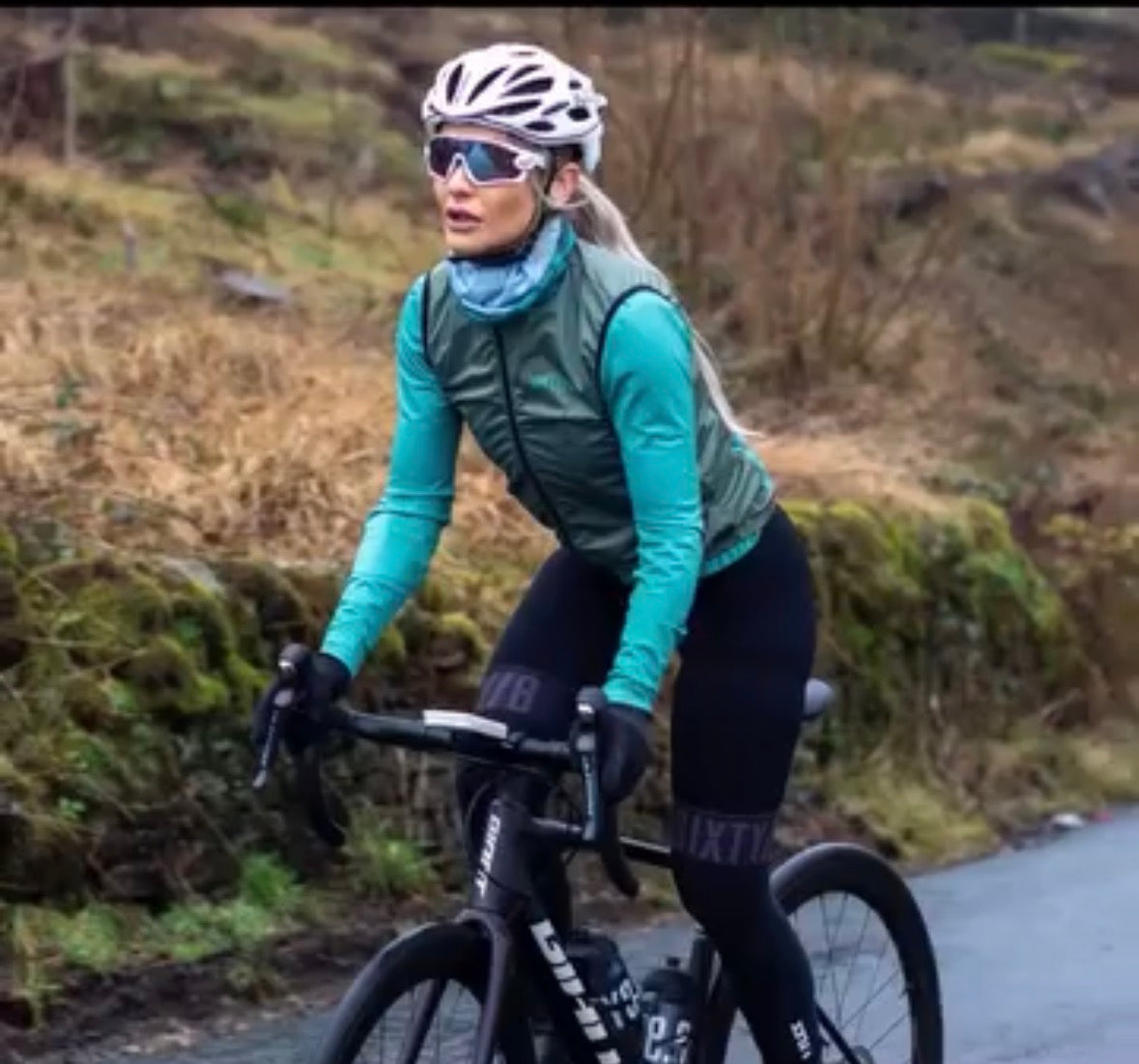 Spearmint and moss cycling gilet