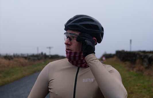 MENS LONG SLEEVE THERMAL CYCLING JERSEY - KHAKI GOLD