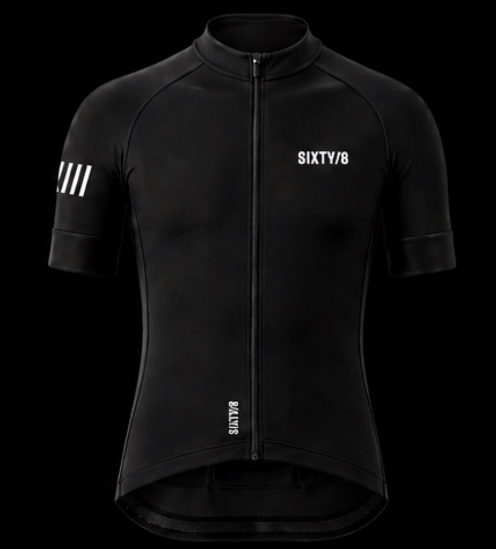 The Bordeaux Black Short Sleeved Womens Cycling Jersey
