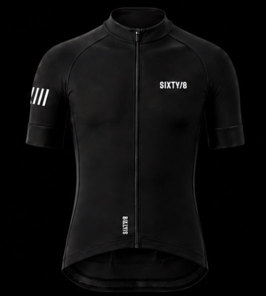 The Bordeaux Black Short Sleeved Womens Cycling Jersey