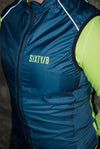 Women's CYCLING GILET – NAVY/TENNIS BALL