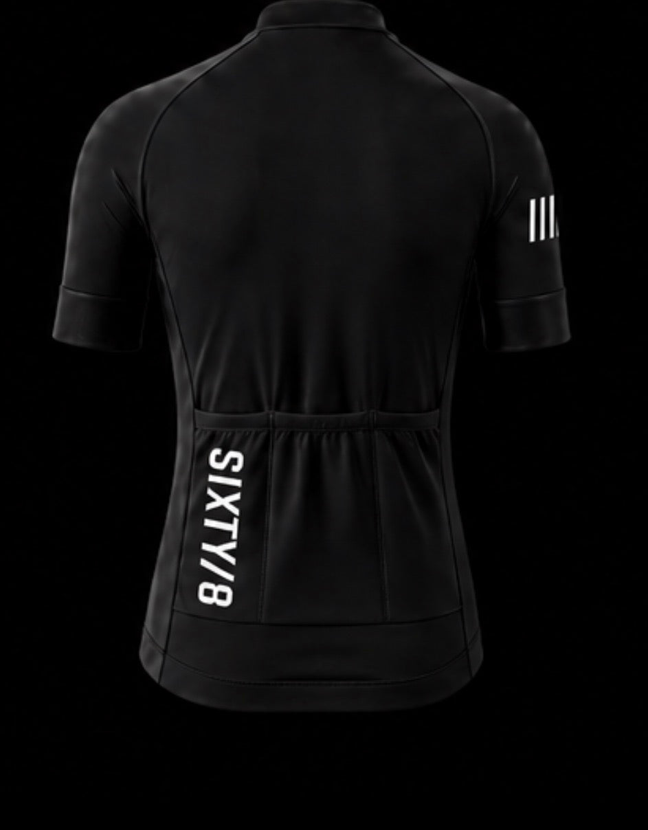 The Bordeaux Black Short Sleeved Womens Cycling Jersey