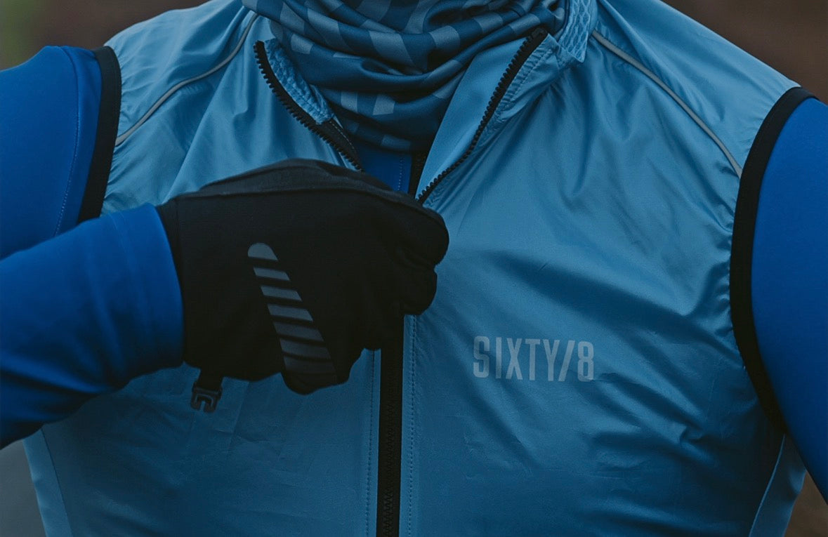 MENS CYCLING GILET      GLACIER BLUE