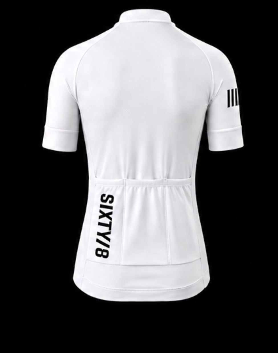 The PARIS mens white short sleeved cycling jersey
