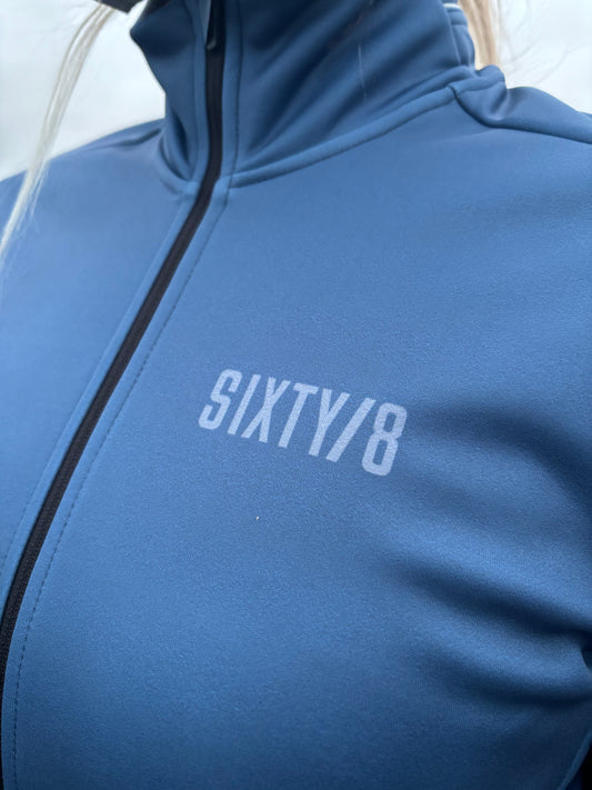 WOMENS THERMAL SOFTSHELL CYCLING JACKET - GUN METAL