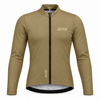 Men's LONG SLEEVE THERMAL CYCLING JERSEY – KHAKI GOLD