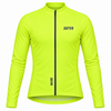 Men's LONG SLEEVE THERMAL CYCLING JERSEY – TENNISBALL/NAVY