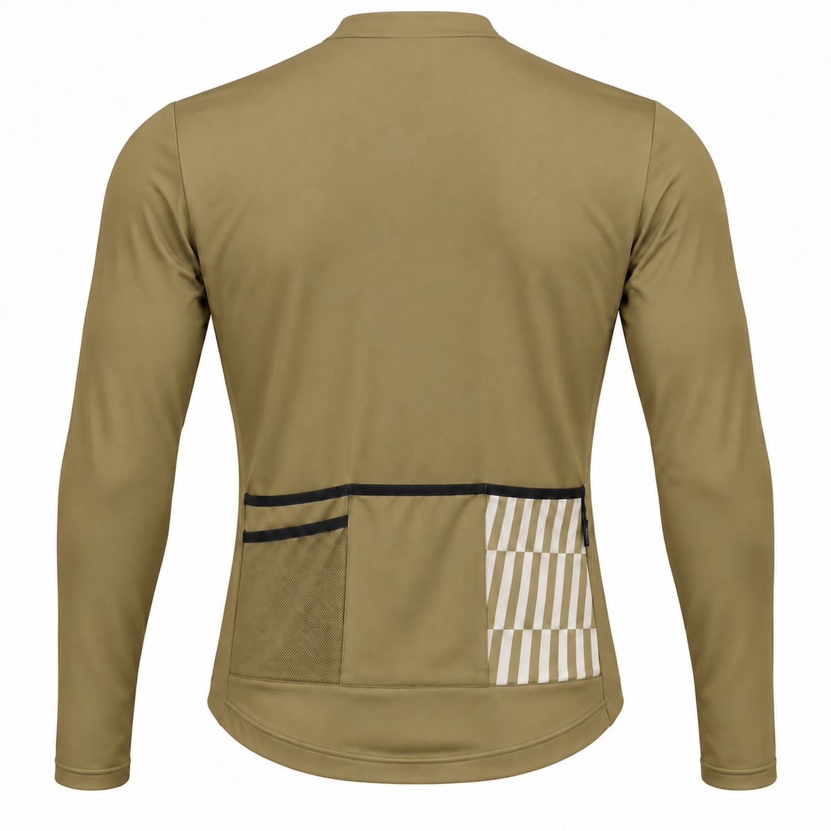 Men's LONG SLEEVE THERMAL CYCLING JERSEY – KHAKI GOLD