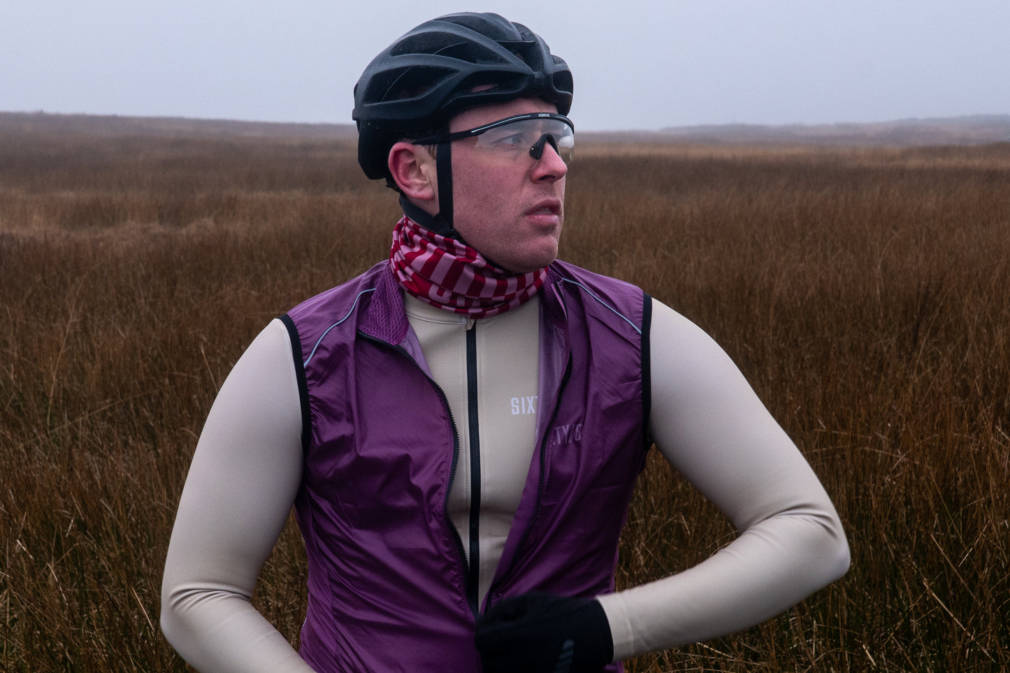 MENS CYCLING GILET       CLARET