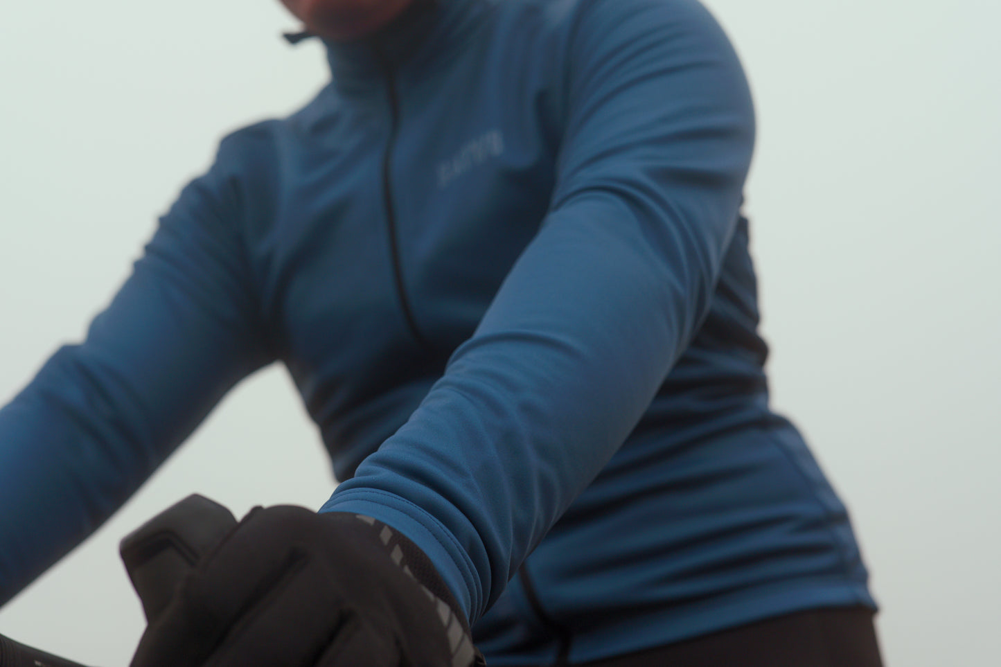 MENS THERMAL SOFTSHELL CYCLING JACKET - GUN METAL