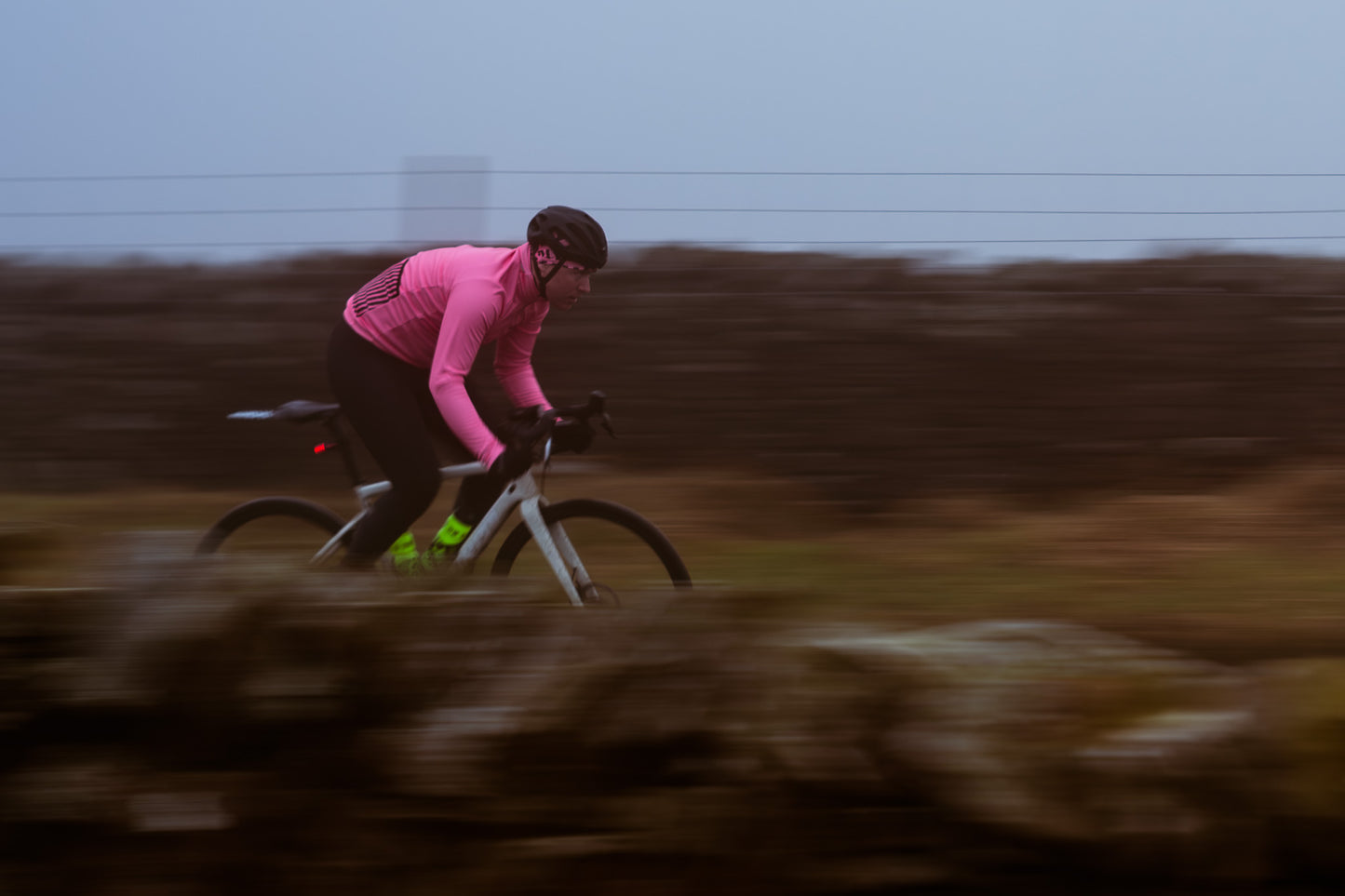 MENS THERMAL SOFTSHELL CYCLING JACKET - CORAL