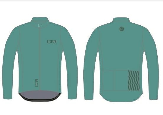 SIXTY/8 MENS LANGBAR SOFTSHELL CYCLING JACKET - SPEARMINT/MOSS