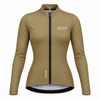WOMEN'S LONG SLEEVE THERMAL CYCLING JERSEY – KHAKI GOLD