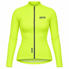 Women's LONG SLEEVE THERMAL CYCLING JERSEY – Tennis Ball/Navy