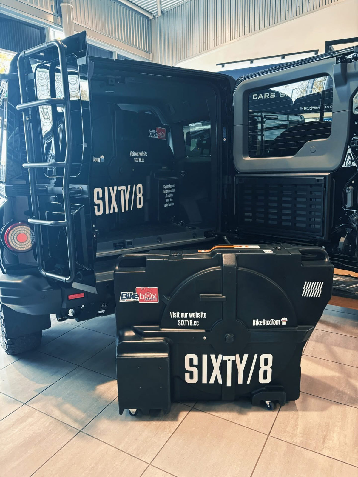 SIXTY/8 Bike Box Hire – black Bike Box Alan hard bike travel case